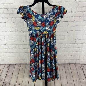 Dot Dot Smile New York Print Empire Dress Size 7